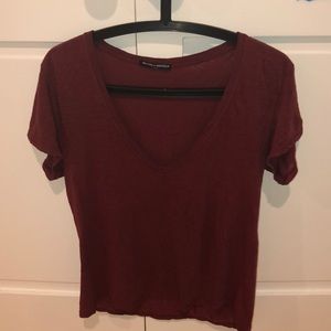 Low v neck tee